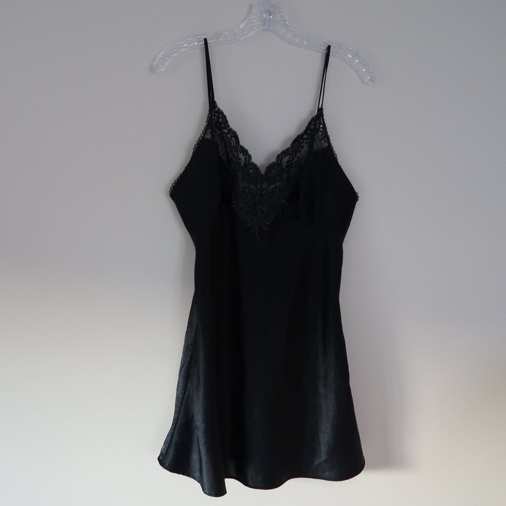 Victorias Secret Vintage y2k look Black Slip Lingerie Dress Small